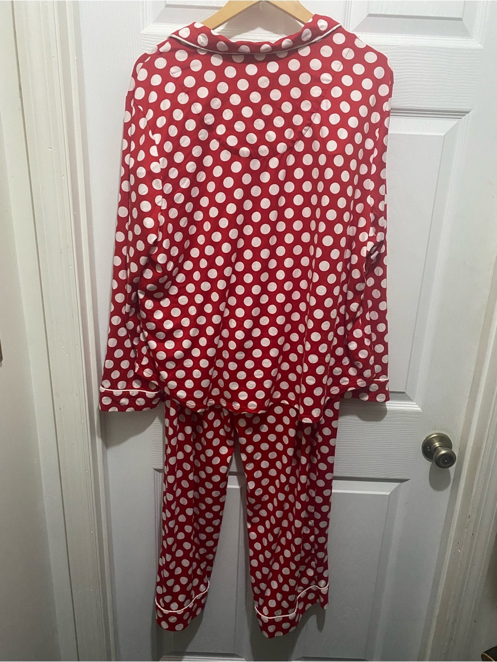 kate spade Womens Red and White Polka Dot Pajama Set - Picture 5 of 8
